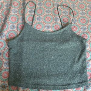Bluish gray crop top